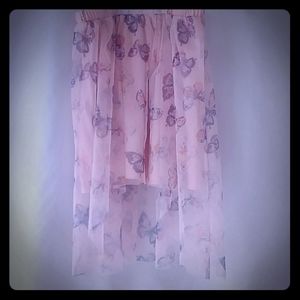 Pink high-low Butterfly skirt